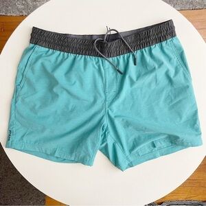 PrAna Men’s 7” Slope Hybrid Shorts Turquoise Blue Size XXL NWOT